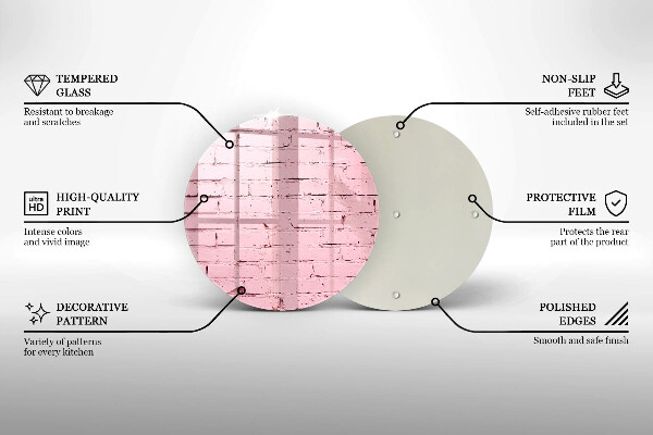 Tocător de bucătărie Perete de cărămidă pastel