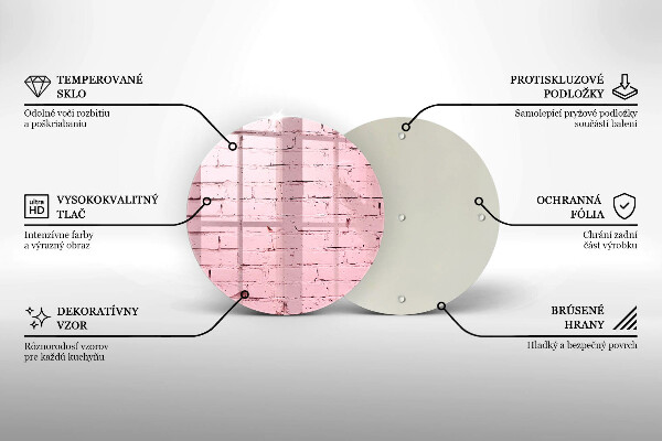 Tocător de bucătărie Perete de cărămidă pastel
