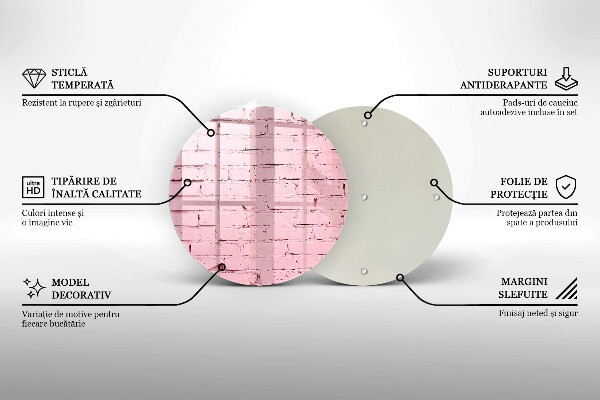 Tocător de bucătărie Perete de cărămidă pastel
