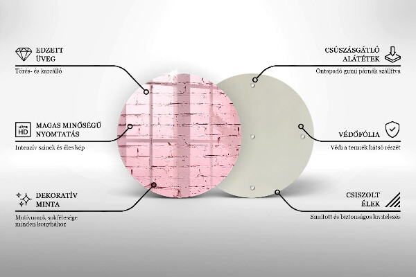 Tocător de bucătărie Perete de cărămidă pastel
