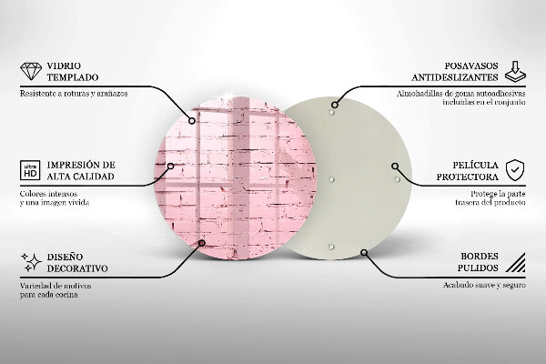 Tocător de bucătărie Perete de cărămidă pastel