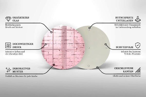 Tocător de bucătărie Perete de cărămidă pastel