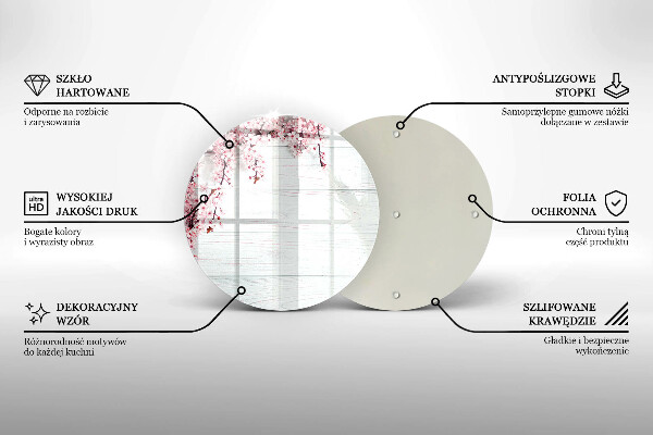 Tocător de bucătărie Flori pe scânduri