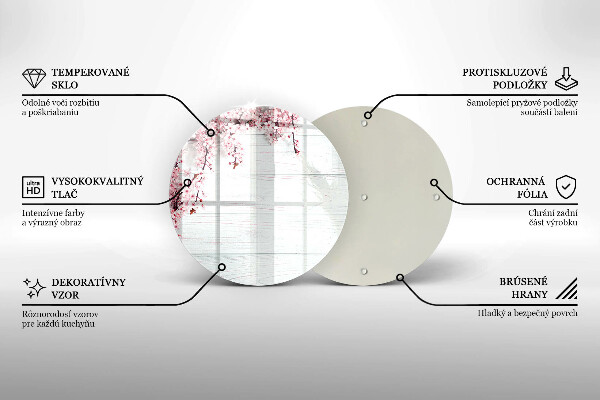 Tocător de bucătărie Flori pe scânduri