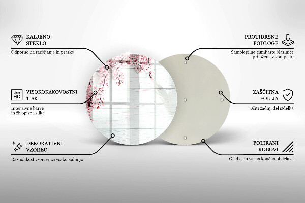 Tocător de bucătărie Flori pe scânduri