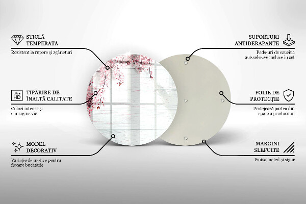 Tocător de bucătărie Flori pe scânduri