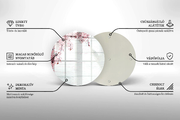 Tocător de bucătărie Flori pe scânduri