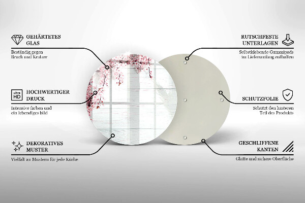 Tocător de bucătărie Flori pe scânduri