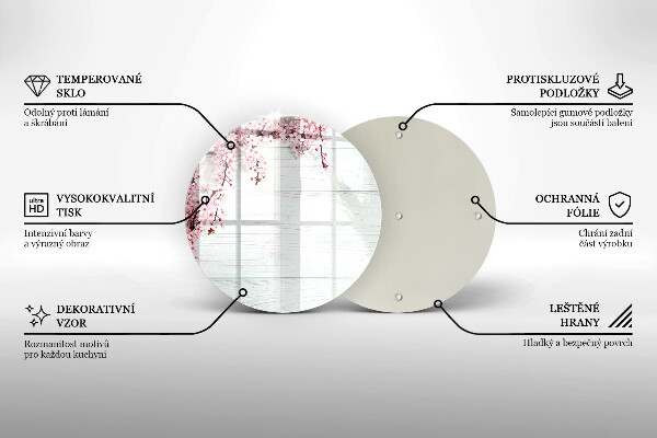 Tocător de bucătărie Flori pe scânduri