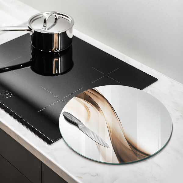 Tocător de bucătărie Linii maro abstracte