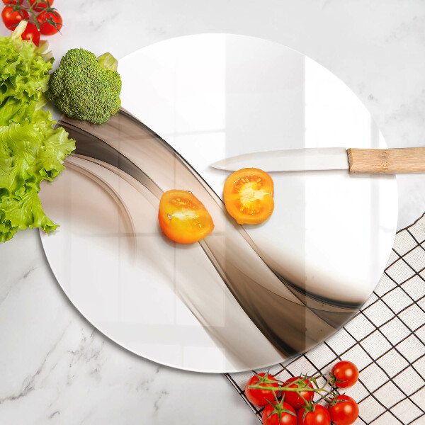 Tocător de bucătărie Linii maro abstracte