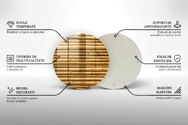 Tocător de bucătărie Natura boho bambus
