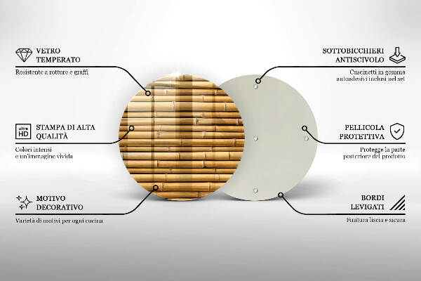 Tocător de bucătărie Natura boho bambus