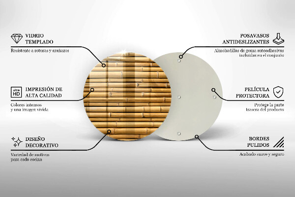 Tocător de bucătărie Natura boho bambus