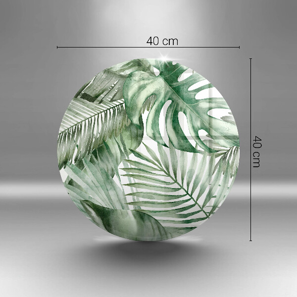 Tocător din sticlă Frunze pictate