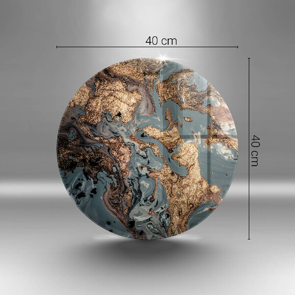 Tocător din sticlă Stâncă decorativă cu aur