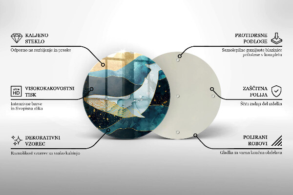 Tocător de bucătărie Abstracția balenei
