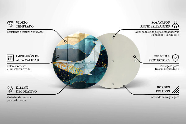 Tocător de bucătărie Abstracția balenei