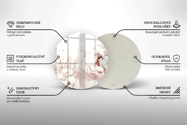 Tocător de bucătărie Bujori pastel