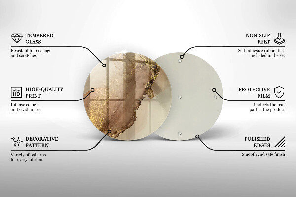 Tocător de bucătărie Abstracția aurului