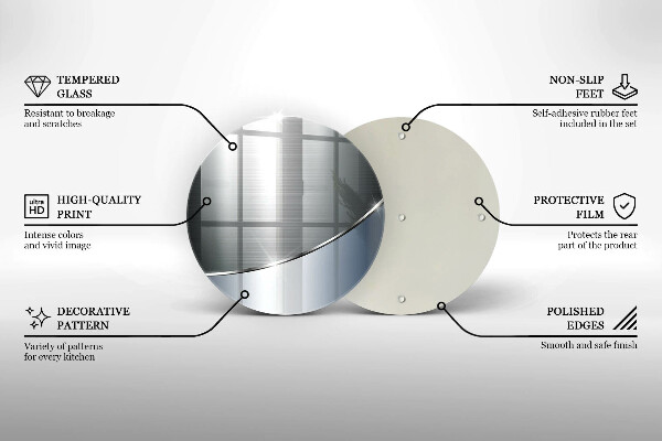 Tocător de bucătărie Model de abstractizare din metal