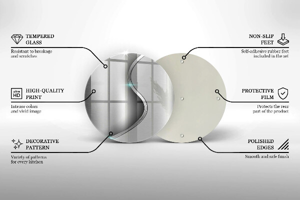 Tocător de bucătărie Metal argintiu abstract