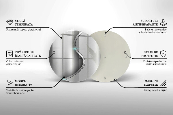 Tocător de bucătărie Metal argintiu abstract