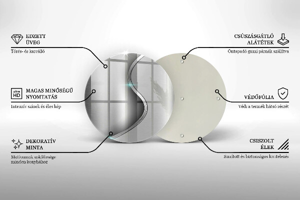 Tocător de bucătărie Metal argintiu abstract