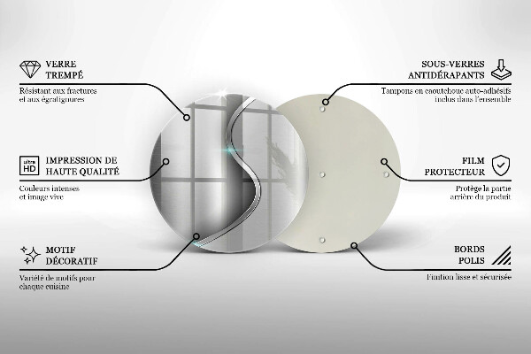 Tocător de bucătărie Metal argintiu abstract