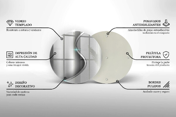 Tocător de bucătărie Metal argintiu abstract
