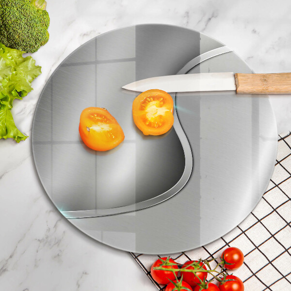 Tocător de bucătărie Metal argintiu abstract