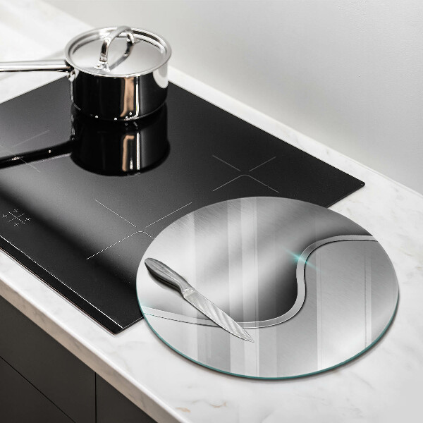 Tocător de bucătărie Metal argintiu abstract