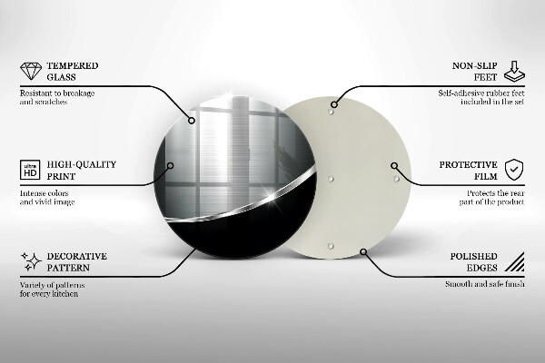 Tocător de bucătărie Abstracție cu metal