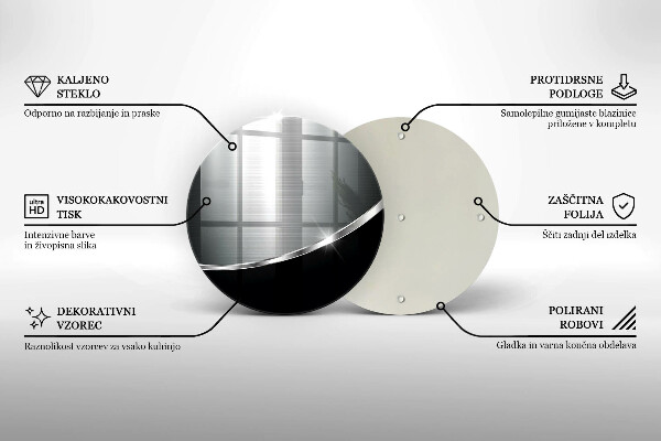 Tocător de bucătărie Abstracție cu metal
