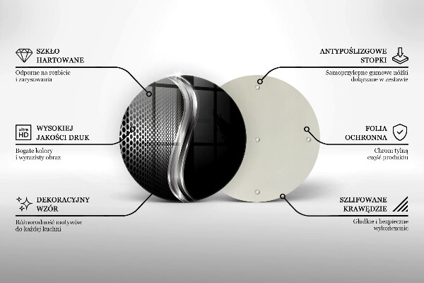 Tocător din sticlă Structura metalica