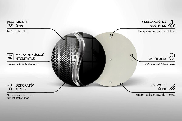 Tocător din sticlă Structura metalica
