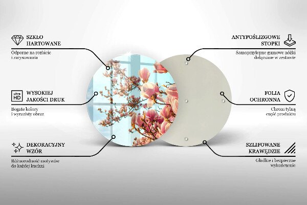 Tocător de bucătărie Arborele cu flori roz