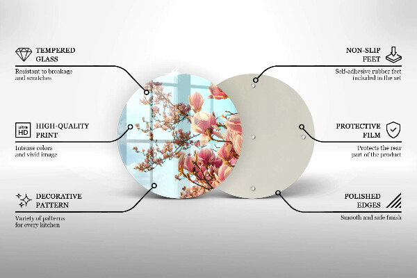 Tocător de bucătărie Arborele cu flori roz