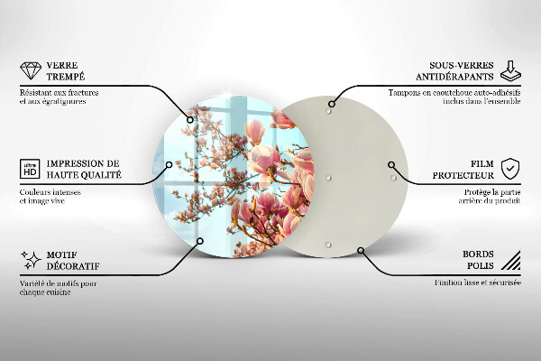 Tocător de bucătărie Arborele cu flori roz