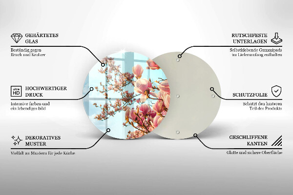 Tocător de bucătărie Arborele cu flori roz