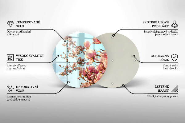 Tocător de bucătărie Arborele cu flori roz