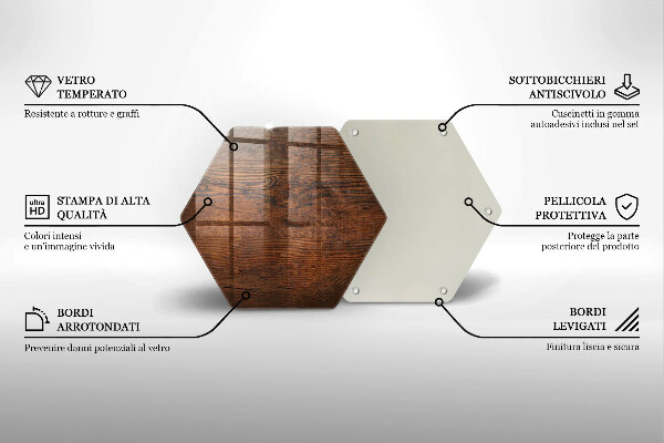 Tocător sticlă Scândură din lemn de culoare închisă