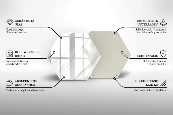 Tocător sticlă Marmură delicată