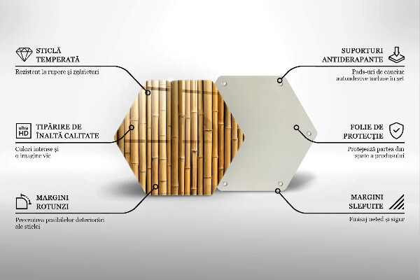 Tocător de bucătărie Natura boho bambus