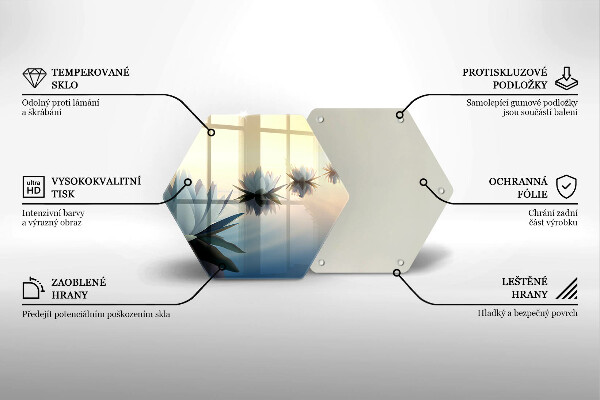 Tocător de bucătărie Flori de crin pe apă