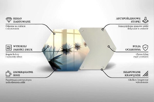 Tocător de bucătărie Flori de crin pe apă