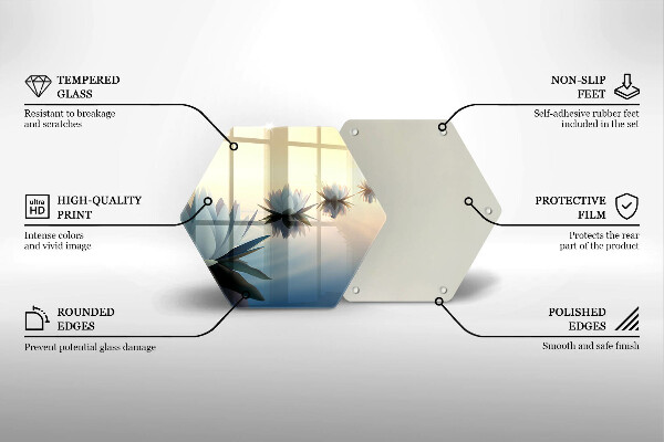 Tocător de bucătărie Flori de crin pe apă