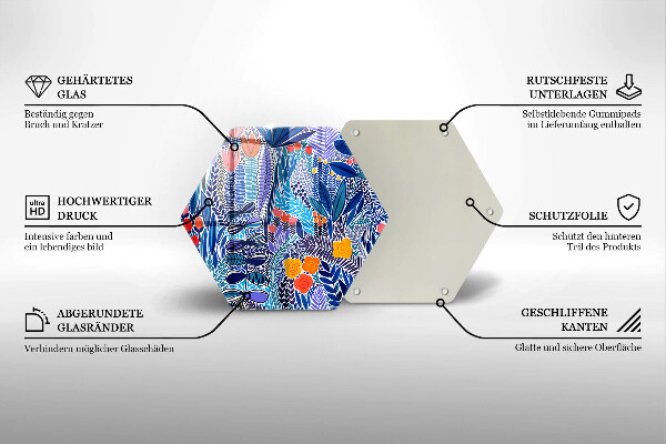 Tocător sticlă Lunca pictata