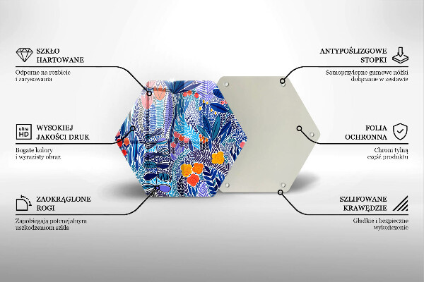 Tocător sticlă Lunca pictata