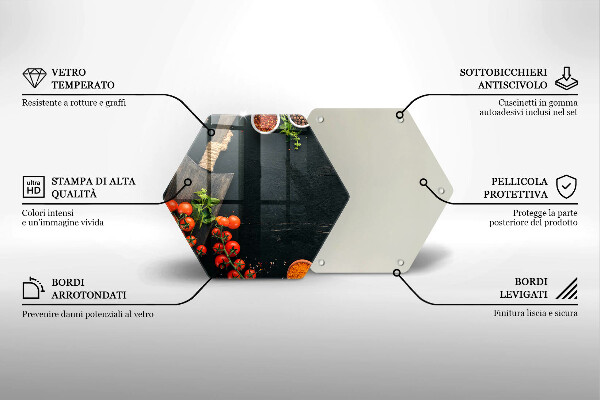 Tocător sticlă roșii cherry